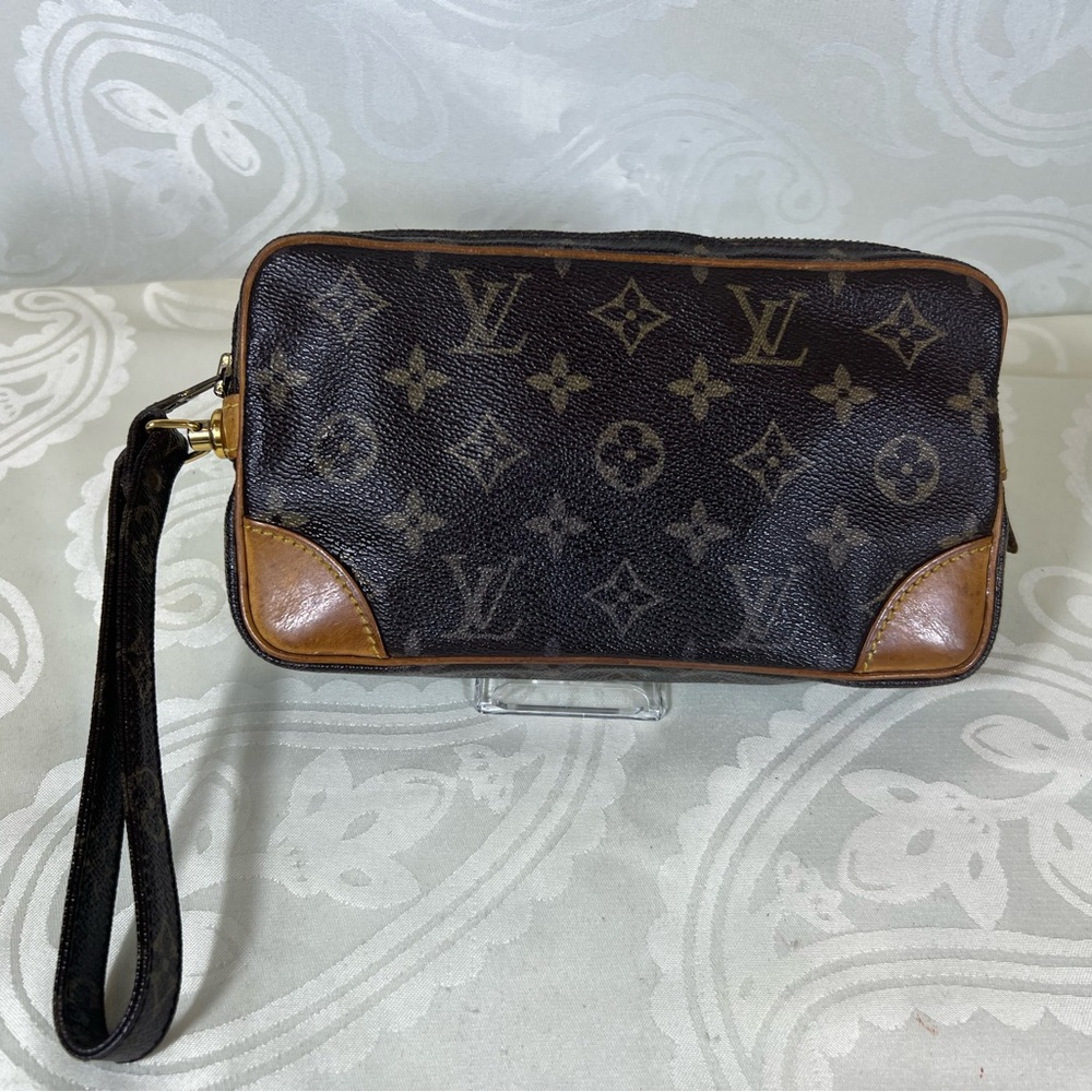 Louis Vuitton Monogram Marly Dragonne GM Wristlet Clutch